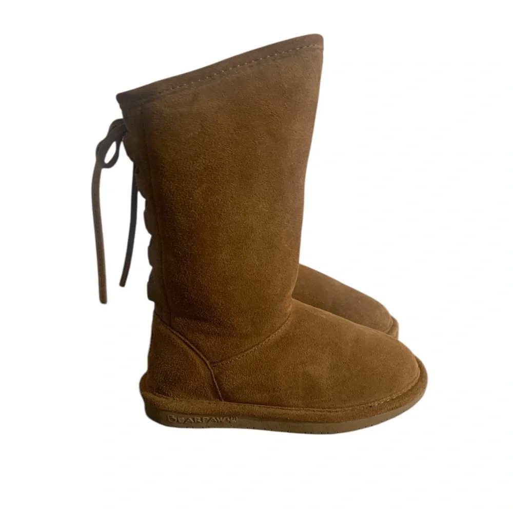 BearPaw Kids Tan Suede Boots Girls 13